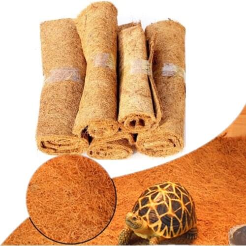 Reptile Carpet Natural Coconut Palm Fiber Mat Lizard Snake Chameleon Turtle Reptile Supplies Flower Pot Decoration Substrate