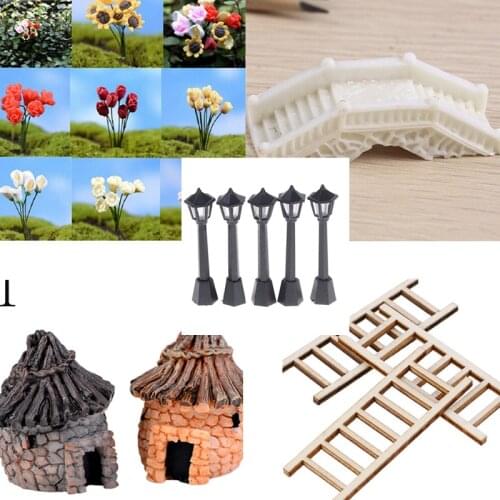 Resin Bridge Figurines Mini Resin Crafts Fairy Garden Miniatures DIY Terrarium Succulents Miniatures Micro Landscape Decoration
