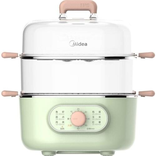 Midea 220V Household Electric Steaming Machine 2 Layers Multi Cooker Stainless Steel Inner Steam Cooking Pot Steam Cooker
