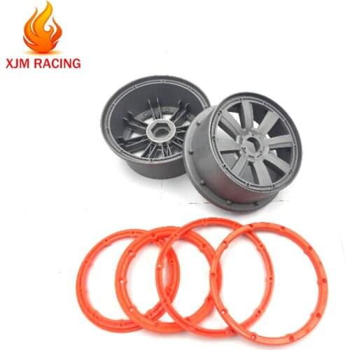Front & Rear Wheel Hub with Rim Ring for 1/5 Hpi Rofun Rovan Km MADMAX Baja 5b Truck Rc Car Toys Parts