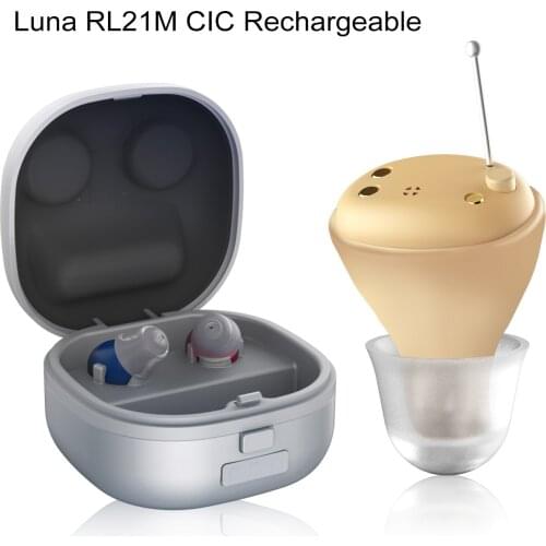CIC Rechargeable Hearing Aids Mini Ear Hearing Amplifier Adjustable Tone Hearing Aid Sound Amplifier Hearing Device for Elderly