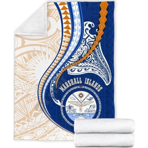 Marshall Islands Kanaloa Tatau Gen3D printed Wearable Blanket Adults/kids Fleece Blanket HOME ACCESSORIES drop shippng