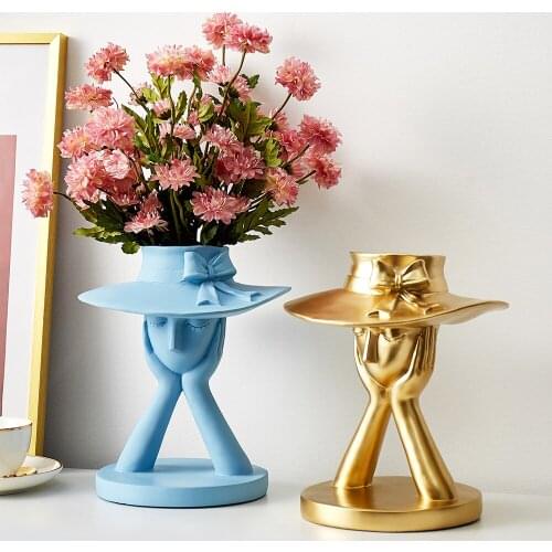 Home Living Room Decoration Modern Home Decoration Vase Resin Vase Home Decoration Accessories Flower Vases for Home Nordic Vase