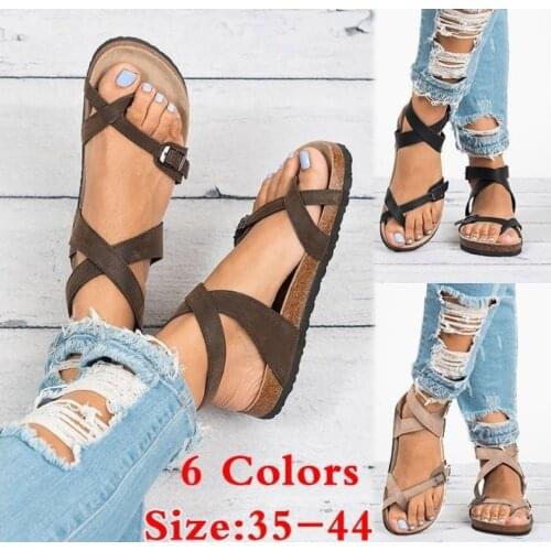 Women Sandals Rome Style Summer Sandals For 2019 Flip Flops Plus Size 35-43 Flat Sandals Beach Summer Zapatos Mujer Casual Shoes