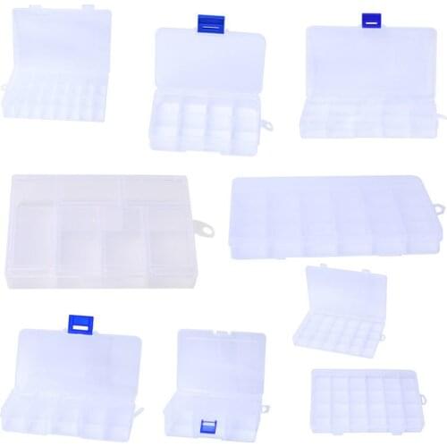 1PC Sewing Tools Accessory Makeup Storage Box Jewelry Container Small Clear Plastic Box for Mobile Phone Multi-function Tools