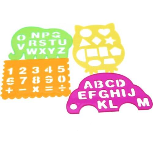 Painting Multi-function Interesting Puzzle Children Drawing Plastic Ruler Can Improve Start Work Ability