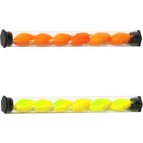 2 Tubes Fishing Float Foam Strike Indicators Highly Visibility For Fly Fishing Accessories Olive Shape Plastic 2 Colors Pesca