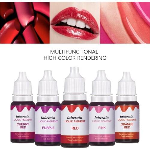24 Colors Liquid Pigment Set DIY Lip Gloss DIY Water Oil Use Dyeing Pigment Colorant Slime Soap Making Raw Material 10ml