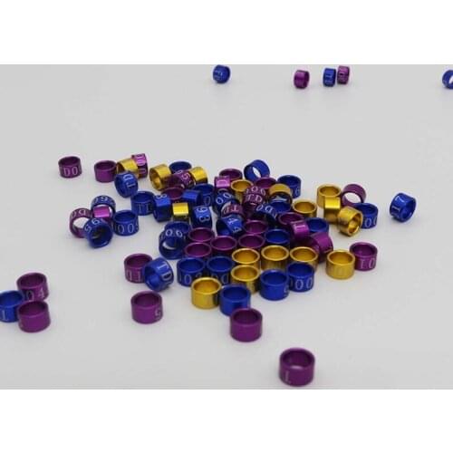 50 Pcs Pigeon Bands Bird 5mm Foot Ring Species Identify Training Rings Pet Bird Label Sign for Pigeon Dove Chicks Small