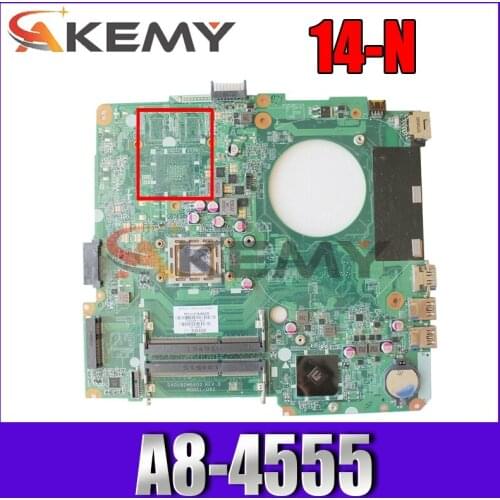 AKemy Laptop motherboard For HP Pavilion 14-N 14-F 14' Inch A8-4555 Mainboard DA0U92MB6D0 736822-001 736822-501 736822-601