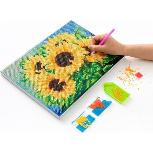 5D DIY Diamond Painting New Arrivals Flower Decor For Home Handicraft Mosaic Full Display sunflower Diamond Art With frame