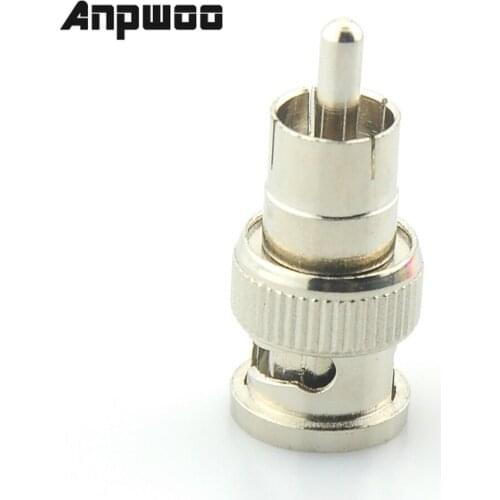 ANPWOO 10x BNC Male to RCA Male Coax Connector Adapter Cable Coupler for CCTV Camera