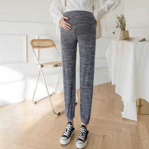 Maternity pants autumn fashion all-match home house pajamas outside wear loose nine points casual home leggings