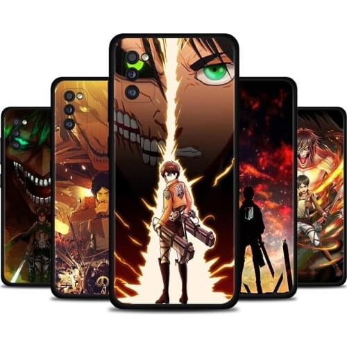 Eren Jaeger Attack On Titan Phone Cover For Samsung Galaxy A71 A51 A11 A12 A21 A52 A42 A02s A02 Case Black Funda
