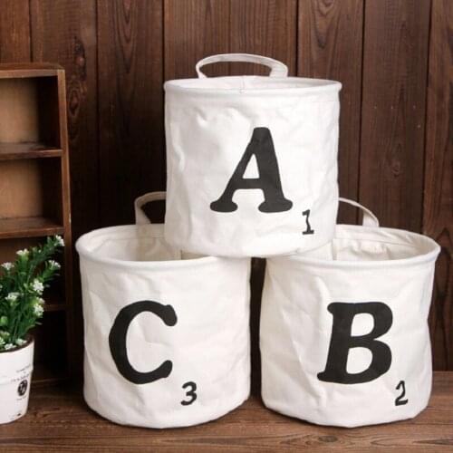 Folding Linen Laundry Basket Standing Storage Baskets Toy Storage Bag Home Bucket Waterproof Clothing Storage Basket
