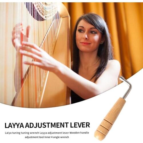 Hot Sale Lyre Harp Tuning Wrench Multi-function Lyre Harp Tuning Hammer L-shape Square Wrench Tuner Spanner Repair Instrument