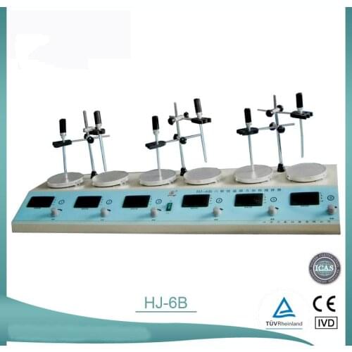HJ-6B 6 Heads Mult unit units Digital Thermostatic Magnetic Stirrer Hotplate mixer 110V or 220V