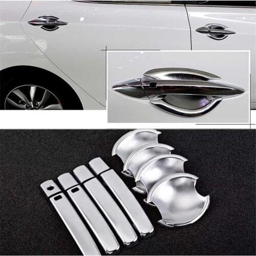 Non-Rusty Chrome Door Handle Bowl Cover Cup Overlay Trim For Hyundai Elantra