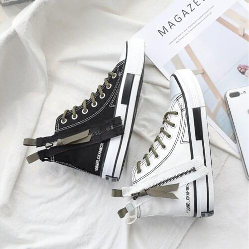Fashion Men Casual Shoes High Top couples Canvas Shoes Woman plimsolls Vulcanized breathable Walking Flat Brand Student Sneakers