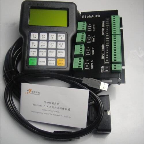 RICHAUTO DSP controller A11 complete set English letters panel for 3 axis cnc machine