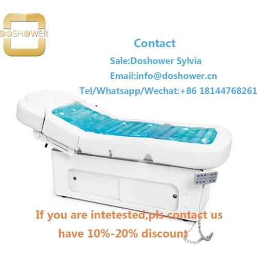 Beauty salon equipemnt with adjustable facial bed for water bed massage table