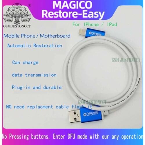 Magico Restore - Easy Cable for iPhone iPad Automatic Restoration Automatic DFU mode Upgrade Online Check Serial Number