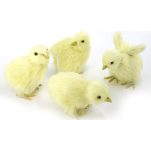 15CM Mini Cute Rabbits/Chicks Plush Toys Fur Lifelike Animal Easter Bunny Simulation Rabbit Toy Model Birthday Gift