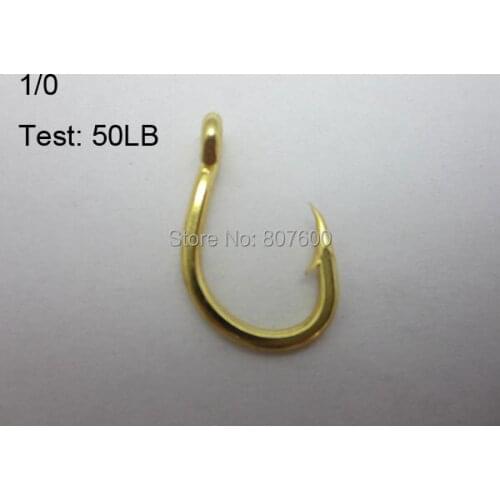 Salt Water Sea Fishing Hook For Jigging Jig Hook Size 1/0 Strength 50LB 16 Pcs/Lot