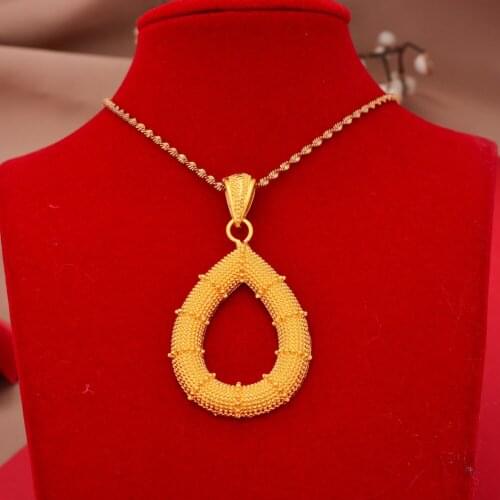 Gligli Small Water Droplets Necklaces For Women Girl Gold Color Pendant Thin Chain Jewelry Ladies Festival Gift