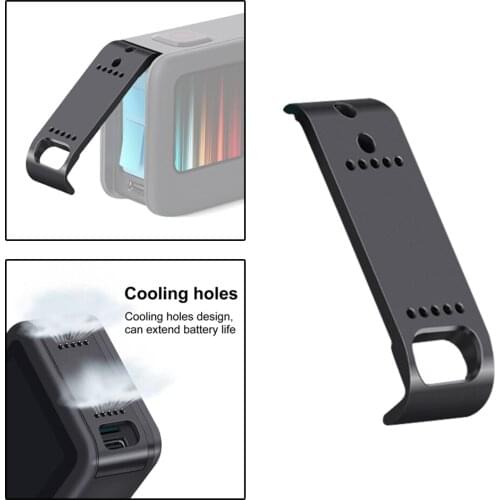 Plastic Battery Cover for GoPro 9 Black 9 Action Camera Battery Door Charger Port Cap Protective Accessories