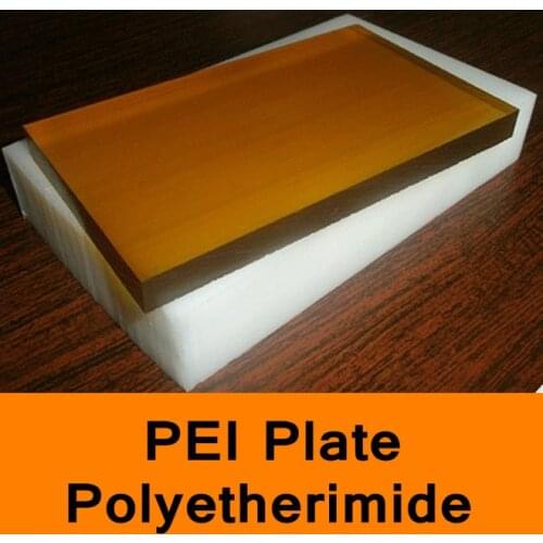 PEI Plate Polyetherimide Sheet Board Amber Color Electrostatic Prevention Static-free for Aircraft CNC Machine Cutting All Size