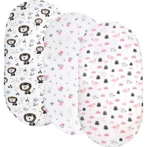 100% Breathable Cotton Crib Fitted Sheet Universal Bassinet Sheets for Boys & Girls Newborn Changing Pad Covers 82*41*8cm