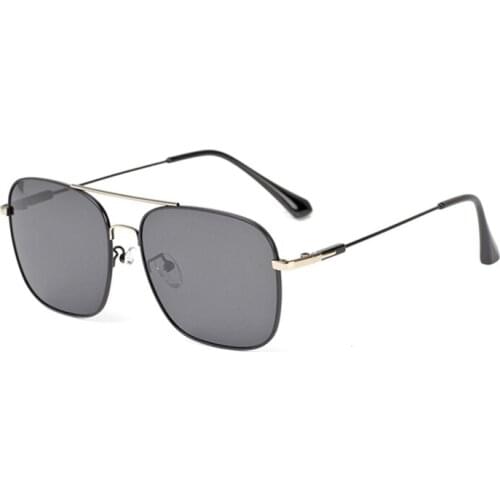 S3086 high quality metal nickel copper frame with flexible hinge UV400 polarized rectangle durable travel sunglasses for men