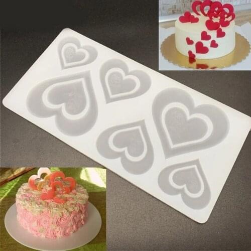 1 Pcs Heart Rose Silicone Chocolate Mould Cake Decorating Tools Cupcake Cookies Mold