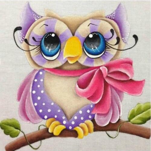 Owl Diamond Painting Animal Cartoon Children Round Full Drill 5D Nouveaute Mosaic Embroidery DIY Cross Stitch Home Decor Gifts