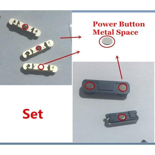 100set A quality Power Button Metal Spacer + Volume Metal Spacer Shim Set for iphone 5 5c 5s 6 6s 6 plus 6s plus Button Metal