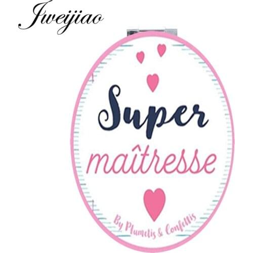 Youhaken simple photo Printing Tools Accessories pocket mirror Super French Maitresse letters heart Mirrors engagement gift MM63