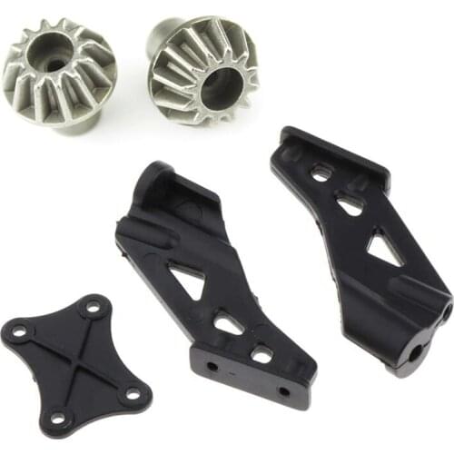 1set 144001 1258 Tail Fixed Parts Tail Wing Firmware Fittings Set for Wltoys 144001 1/14 4WD & 2PCS Metal 12T Gear