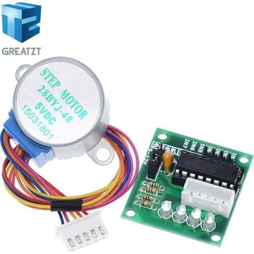 GREATZT 1LOTS 28BYJ-48-5V 4 phase Stepper Motor+ Driver Board ULN2003 for Arduino 1 x Stepper motor +1x ULN2003 Driver board