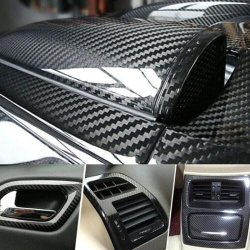 7D 30*152cm Waterproof Carbon Fiber Look Vinyl Car Wrapping Film Sticker Decal