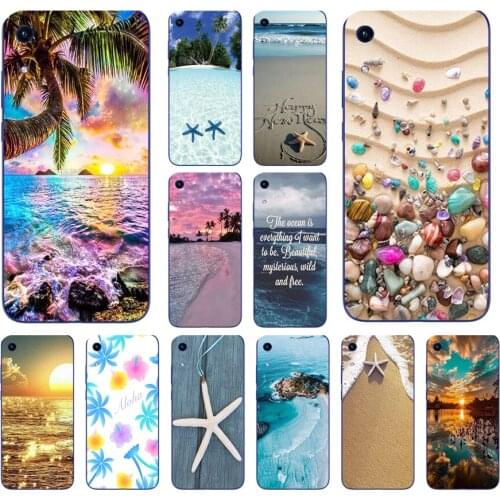 87AA Blue Wood Seashells Sea Star Silicone TPU Protective Cover Phone Case On Case For Huawei Y5 Y6 Y7 Prime 2019 Case Soft