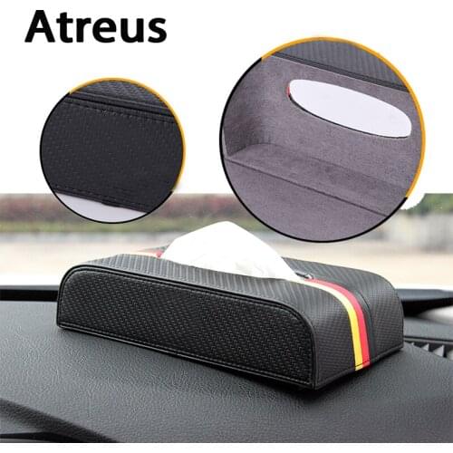 Atreus High Quality Carbon Fiber Car Tissue Boxes Paper Towel For Mitsubishi ASX Suzuki Subaru Acura Jeep Renegade Fiat Hyundai