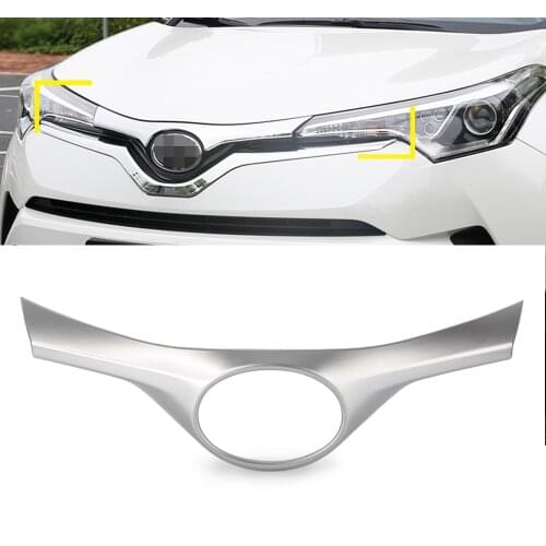 For Toyota C-HR 2018 CHR Silver ABS Front Grille Grill Decoration Cover Trim Car Accessories Parts