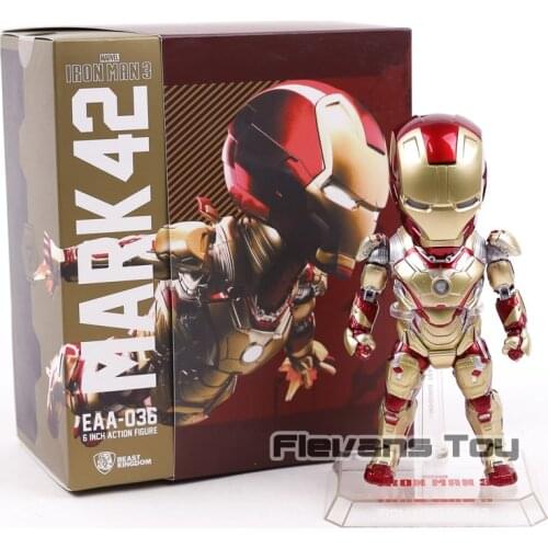 Egg Attack EAA 036 Iron Man 3 MARK XLII MK 42 PVC Action Figure Collectible Model Toy with LED Light
