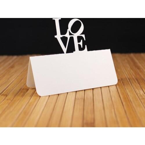 Elegant Love letter Place Cards baby shower Wedding table number Card birthday Seating escort marker choose colors