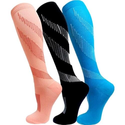 Functional Compression Socks Women Men Anti Fatigue Pain Relief Knee High Stockings 15-20 mmHg Graduated