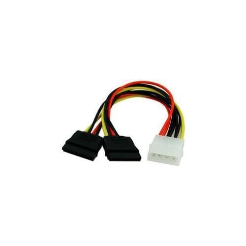 Xiwai IDE 4pin to Dual SATA 15P Y Splitter 10cm Hard Disk Power Supply Extension Cable