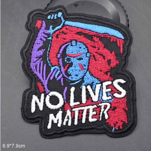 Team Bus Childs Play Bride of Chucky Scary Movie Jason Freddy Iron On Embroidered Clothes Patches For Clothing