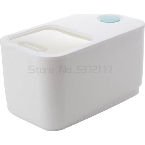Insect proof and moisture-proof household rice storage box transparent pulley flour grain rice VAT Japanese type rice bucket