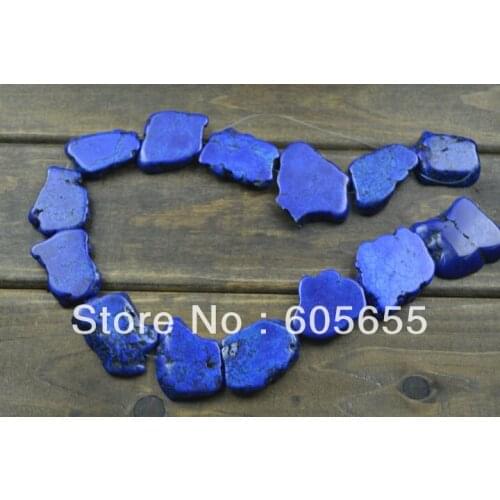 Royal Blue Freeform Slab Magnesite Howlite Stone Beads for Jewelry Making 5 strand per lot Free Shipping